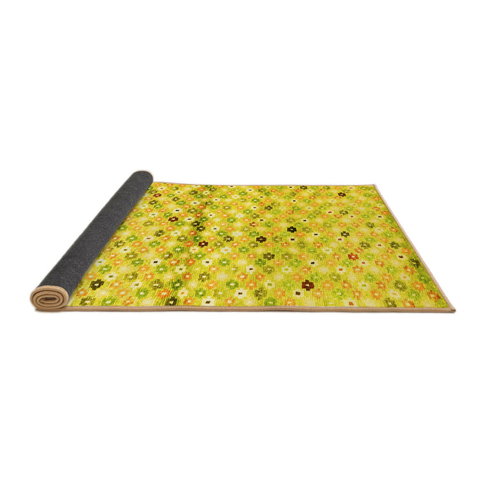 Sideview of Southwestern Yellow Country Rug, con703yw