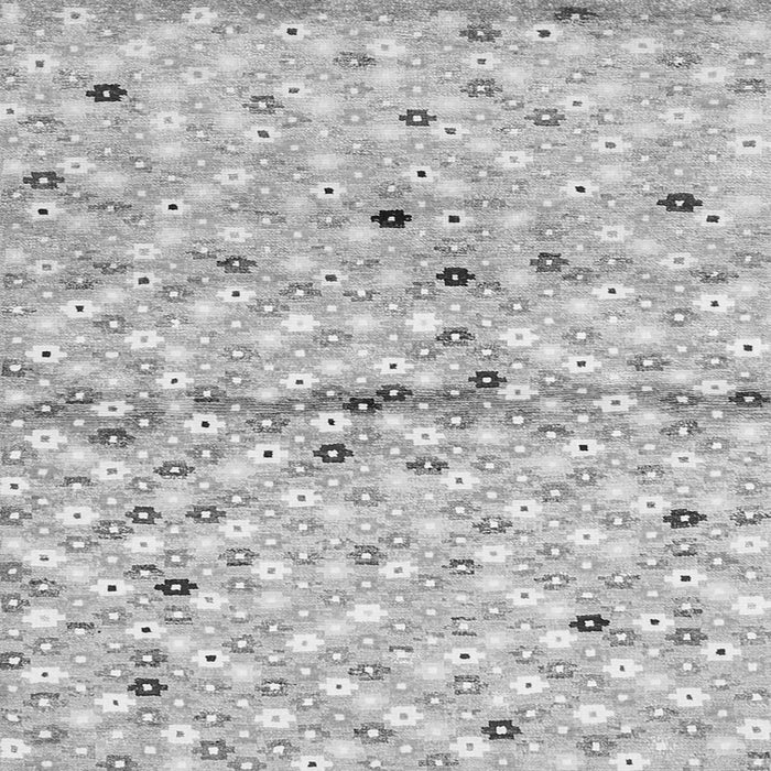 Round Machine Washable Southwestern Gray Country Rug, wshcon703gry