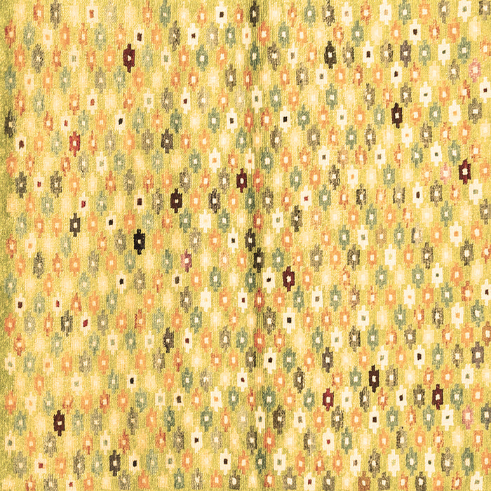 Square Machine Washable Southwestern Brown Country Rug, wshcon703brn