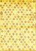 Machine Washable Southwestern Yellow Country Rug, wshcon704yw