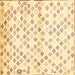 Square Southwestern Brown Country Rug, con704brn