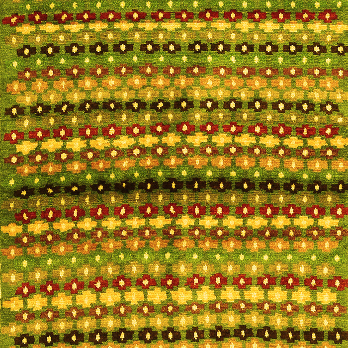 Abstract Yellow Contemporary Rug, con705yw