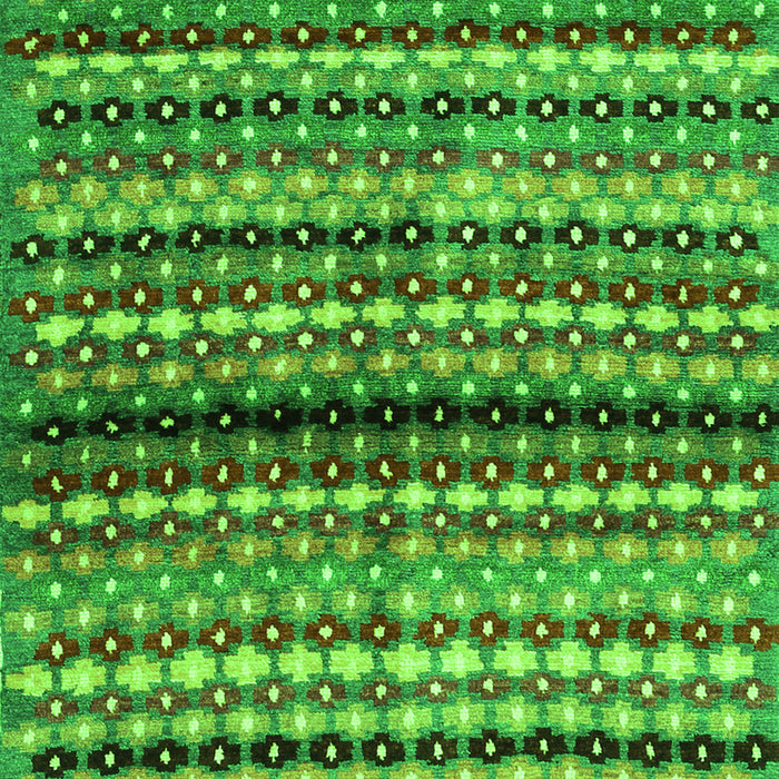 Serging Thickness of Machine Washable Abstract Green Contemporary Area Rugs, wshcon705grn