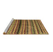 Sideview of Machine Washable Abstract Brown Contemporary Rug, wshcon705brn
