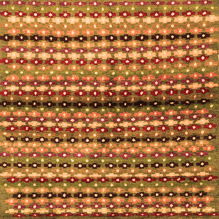 Serging Thickness of Abstract Orange Contemporary Rug, con705org