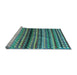 Sideview of Machine Washable Abstract Light Blue Contemporary Rug, wshcon705lblu