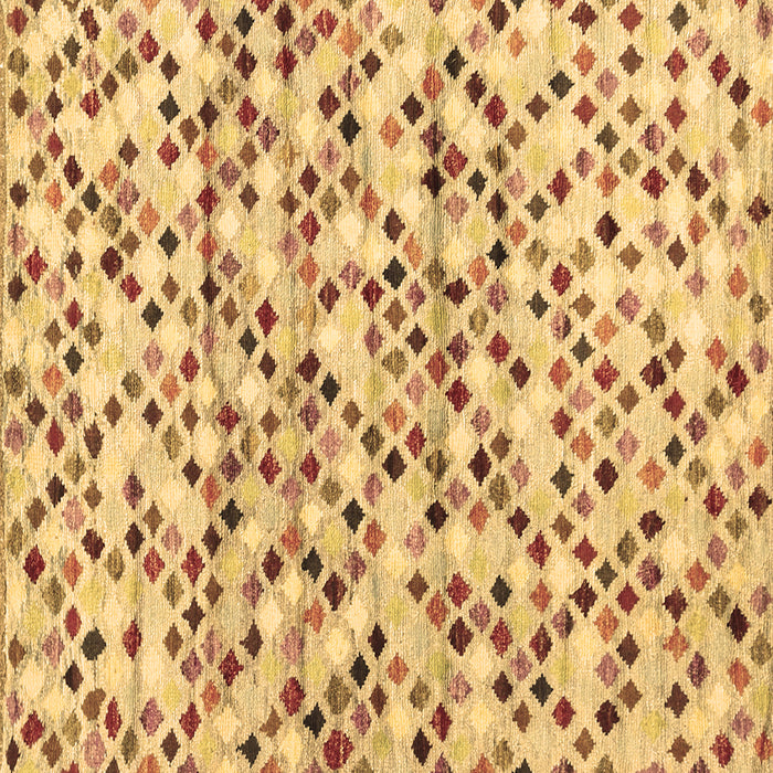 Square Machine Washable Abstract Brown Contemporary Rug, wshcon706brn