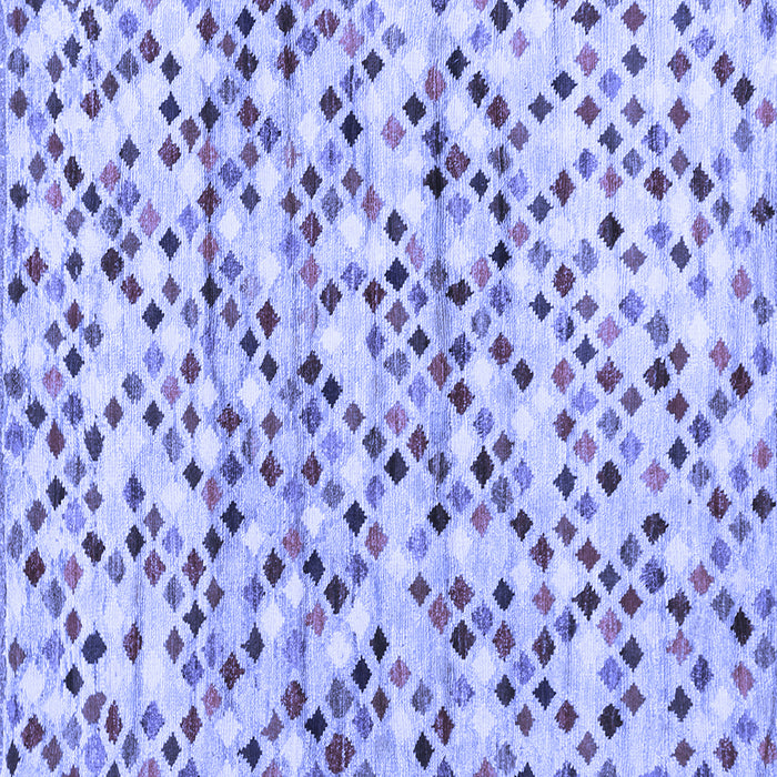 Square Machine Washable Abstract Blue Contemporary Rug, wshcon706blu