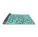 Sideview of Abstract Light Blue Contemporary Rug, con706lblu