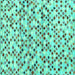 Square Machine Washable Abstract Turquoise Contemporary Area Rugs, wshcon706turq