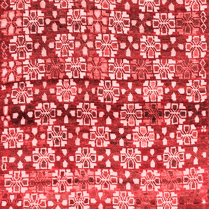 Machine Washable Abstract Red Contemporary Rug, wshcon707red