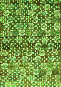 Abstract Green Contemporary Rug, con707grn