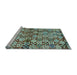 Sideview of Machine Washable Abstract Light Blue Contemporary Rug, wshcon707lblu