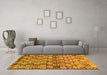 Machine Washable Abstract Yellow Contemporary Rug in a Living Room, wshcon707yw