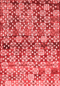 Abstract Red Contemporary Rug, con707red