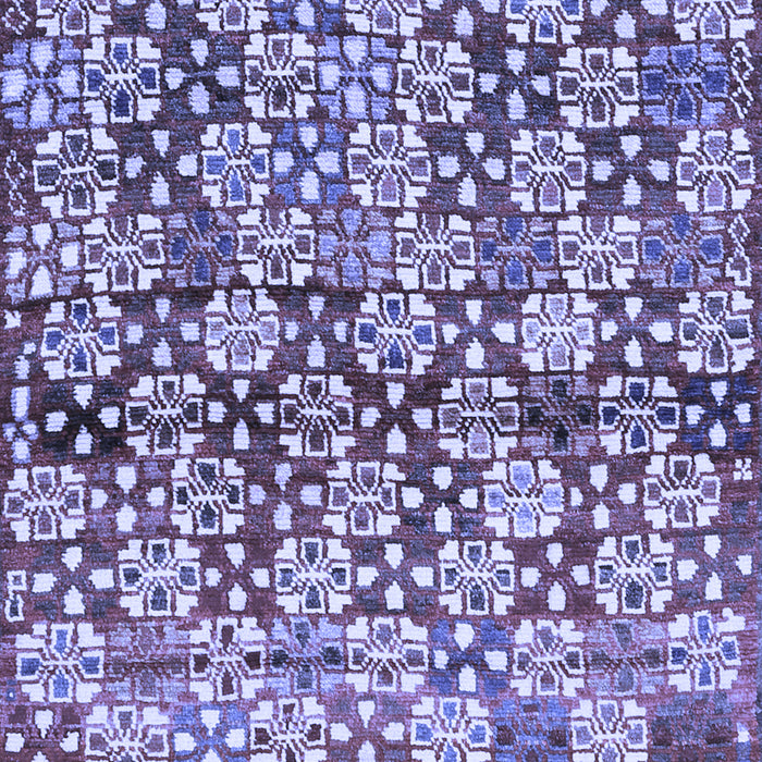 Abstract Blue Contemporary Rug, con707blu
