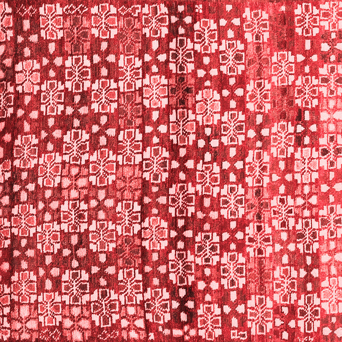 Machine Washable Abstract Red Contemporary Rug, wshcon707red