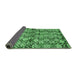 Sideview of Abstract Emerald Green Contemporary Rug, con707emgrn