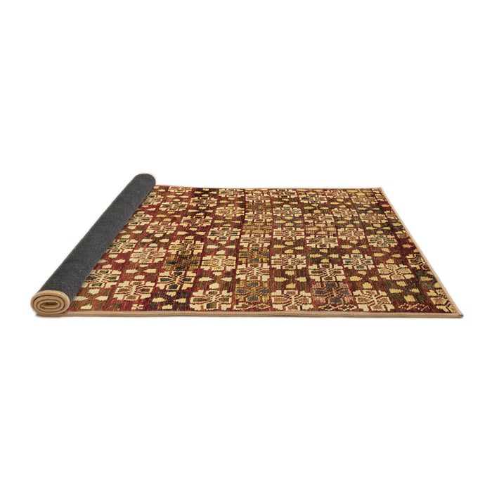 Sideview of Abstract Brown Contemporary Rug, con707brn