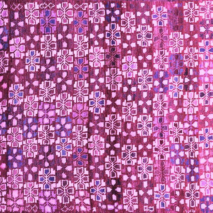 Square Abstract Purple Contemporary Rug, con707pur