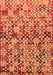 Serging Thickness of Machine Washable Abstract Orange Contemporary Area Rugs, wshcon707org