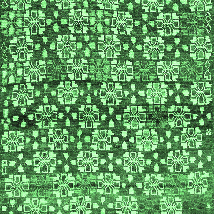 Abstract Emerald Green Contemporary Rug, con707emgrn