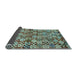 Sideview of Abstract Light Blue Contemporary Rug, con707lblu