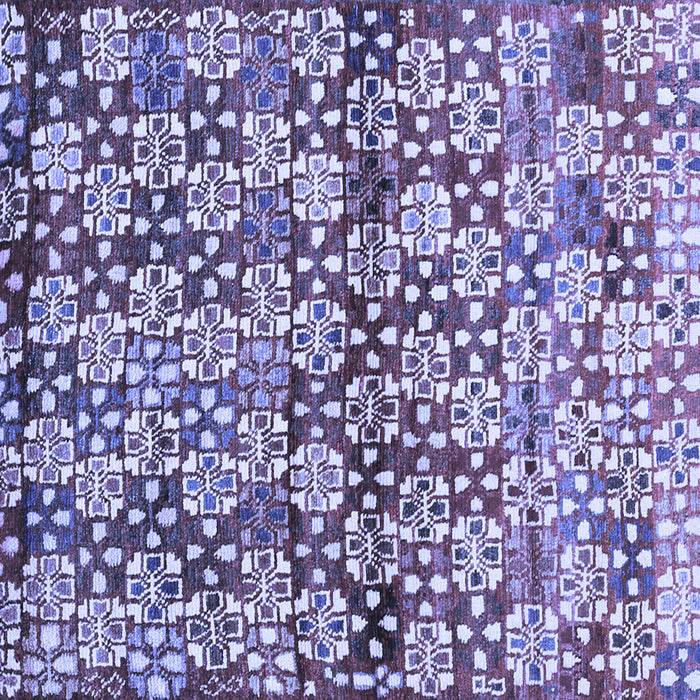 Square Abstract Blue Contemporary Rug, con707blu