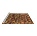 Sideview of Machine Washable Abstract Brown Contemporary Rug, wshcon708brn