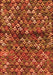 Serging Thickness of Machine Washable Abstract Orange Contemporary Area Rugs, wshcon708org