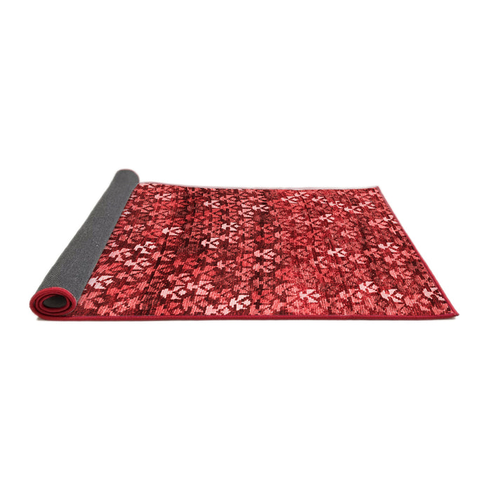 Abstract Red Contemporary Area Rugs