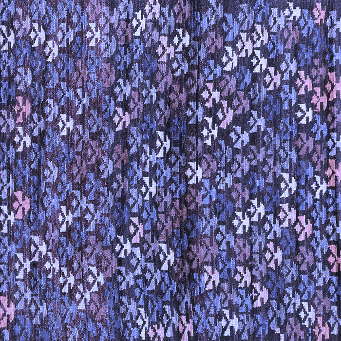 Square Abstract Blue Contemporary Rug, con708blu
