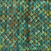 Square Machine Washable Abstract Turquoise Contemporary Area Rugs, wshcon708turq