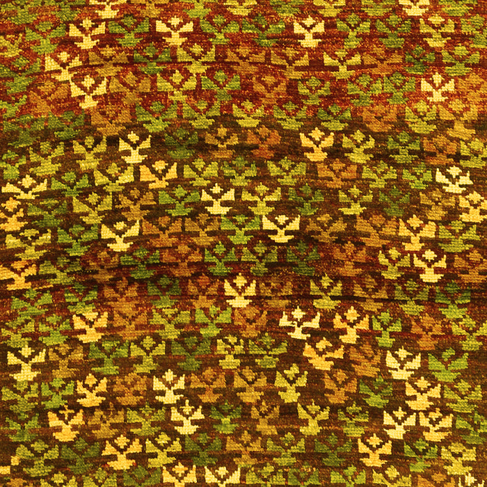 Abstract Yellow Contemporary Rug, con708yw