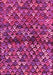 Machine Washable Abstract Pink Contemporary Rug, wshcon708pnk