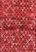 Abstract Red Contemporary Area Rugs