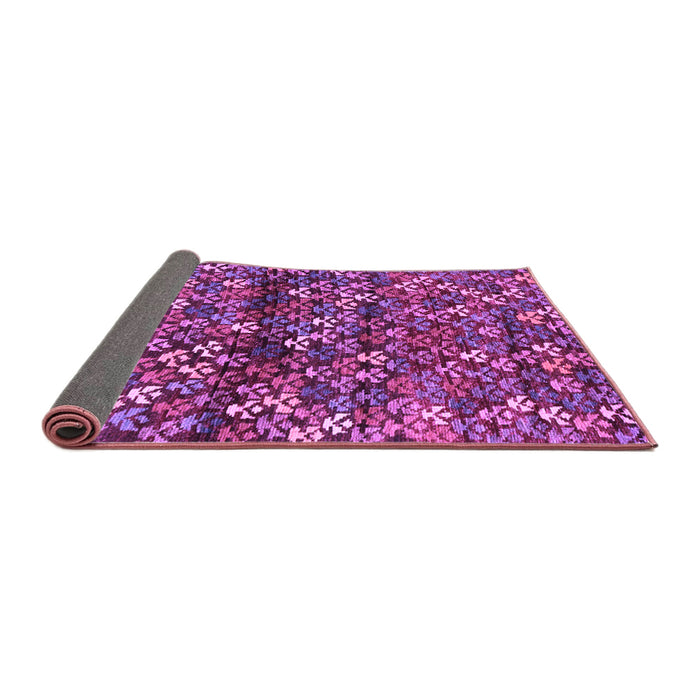 Sideview of Abstract Purple Contemporary Rug, con708pur