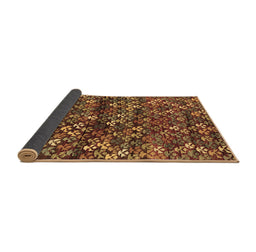Sideview of Abstract Brown Contemporary Rug, con708brn