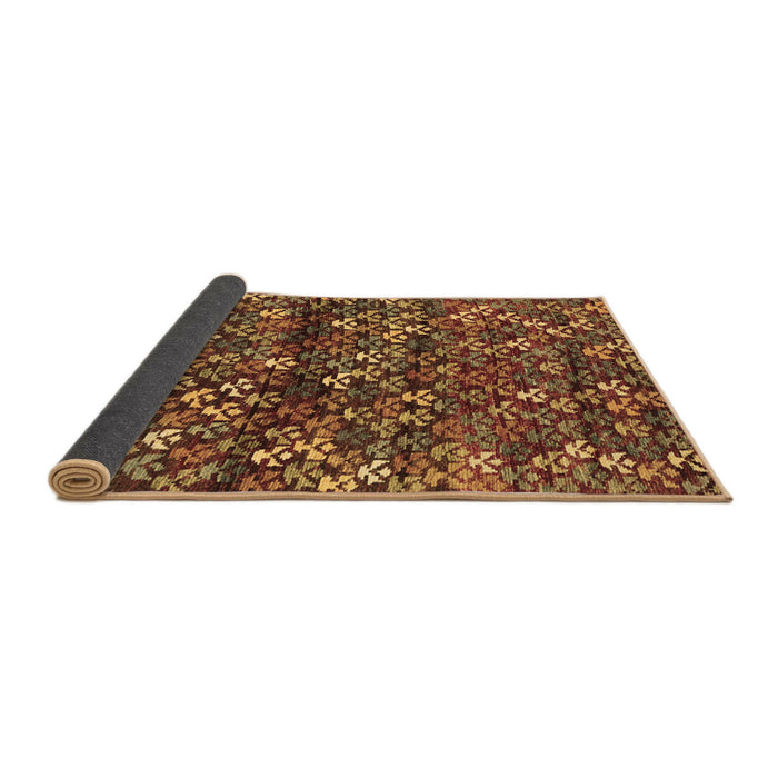 Sideview of Abstract Brown Contemporary Rug, con708brn