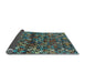 Sideview of Abstract Light Blue Contemporary Rug, con708lblu