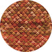 Machine Washable Abstract Orange Contemporary Area Rugs, wshcon708org