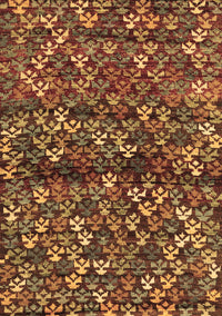 Abstract Brown Contemporary Rug, con708brn