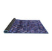 Sideview of Abstract Blue Contemporary Rug, con708blu