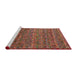Serging Thickness of Machine Washable Contemporary Dark Almond Brown Rug, wshcon709