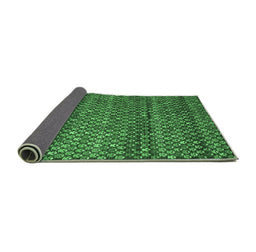 Sideview of Abstract Emerald Green Contemporary Rug, con709emgrn