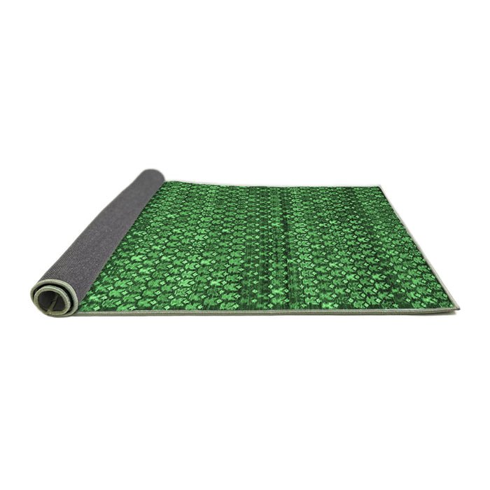 Sideview of Abstract Emerald Green Contemporary Rug, con709emgrn