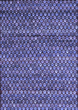 Abstract Blue Contemporary Rug, con709blu