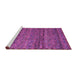 Sideview of Machine Washable Abstract Purple Contemporary Area Rugs, wshcon709pur