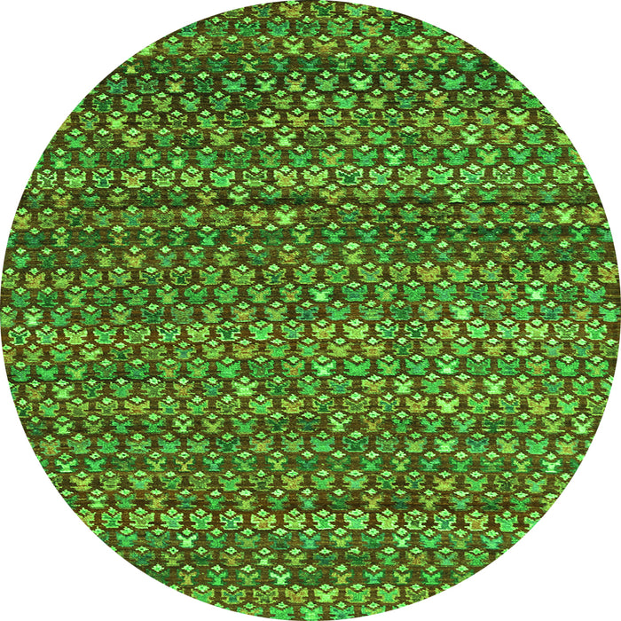 Machine Washable Abstract Green Contemporary Area Rugs, wshcon709grn