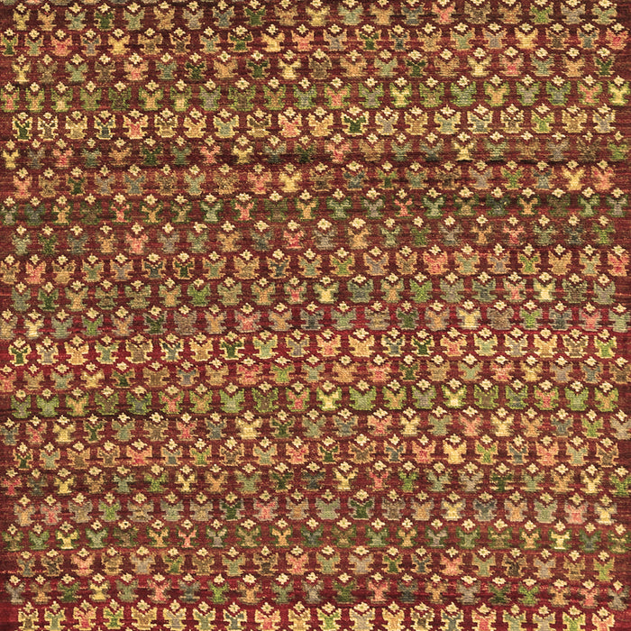 Machine Washable Abstract Brown Contemporary Rug, wshcon709brn